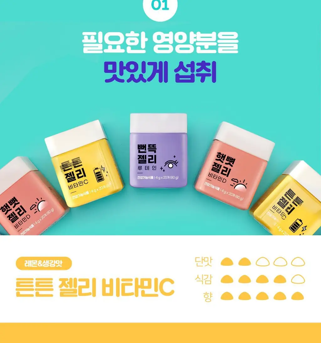 [선물포장]니몸내몸 영양젤리 3종 세트 (비타민C,비타민D,루테인) (1개월분) 상세페이지 19